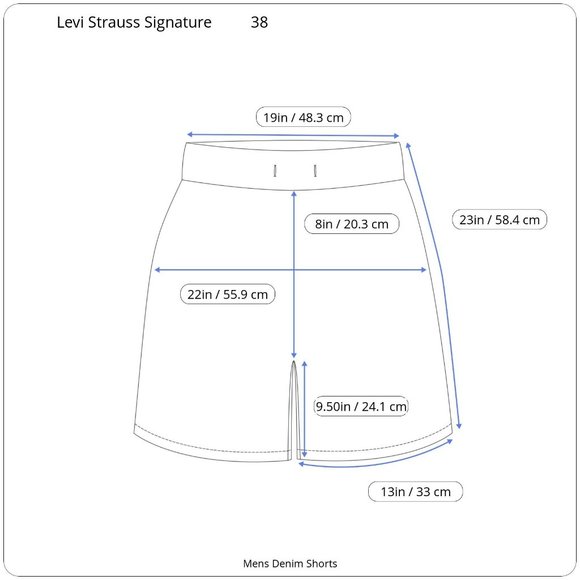 Mens Levi Strauss Signature Denim Shorts SZ 38 - Picture 7 of 7